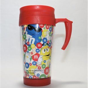 M&M's Red Plastic Travel Mug With M&M's Characters